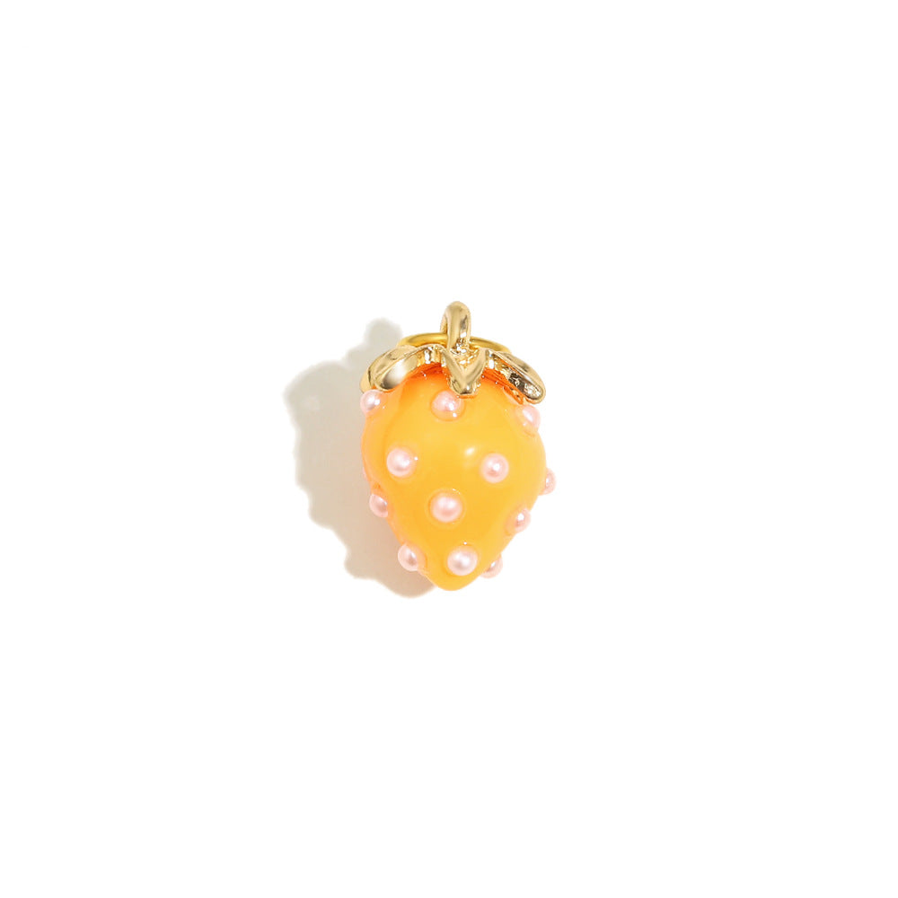 18K Gold Plated Stainless Steel Fruit Charm Bar