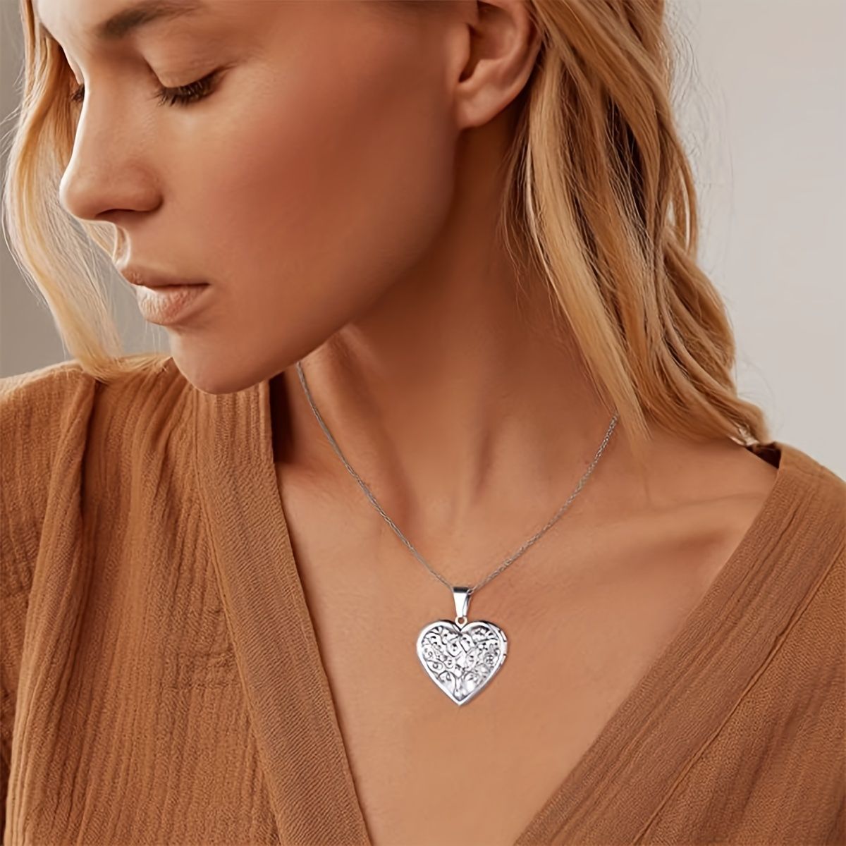 Minimalist Geometric Tree of Life Pendant Necklace in Stainless Steel with Polished Finish for Unisex Daily Wear