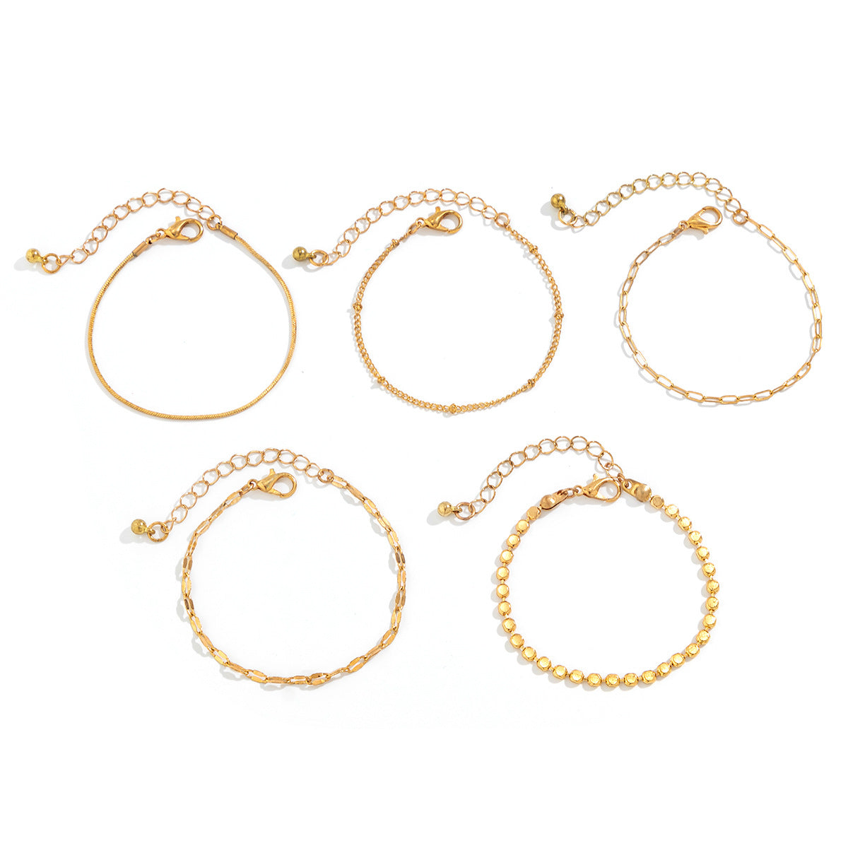 Bracciale Minimalista con Maglie Cubane Placcato Oro per Donne con Chiusura a Spillo