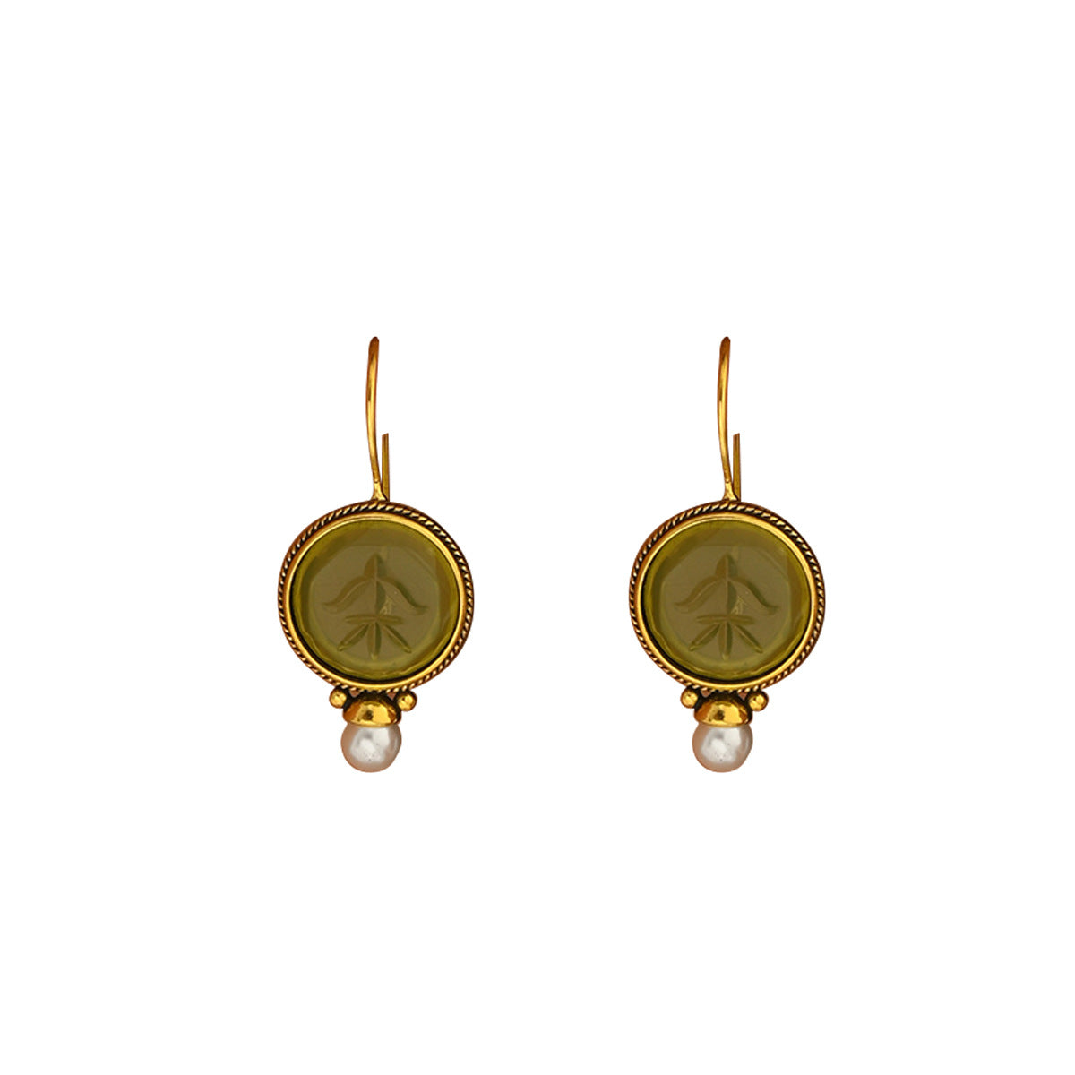 Pendientes Geométricos de Cobre con Incrustaciones de Esmeralda para Mujer, Joyería Llamativa y Elegante para la Oficina
