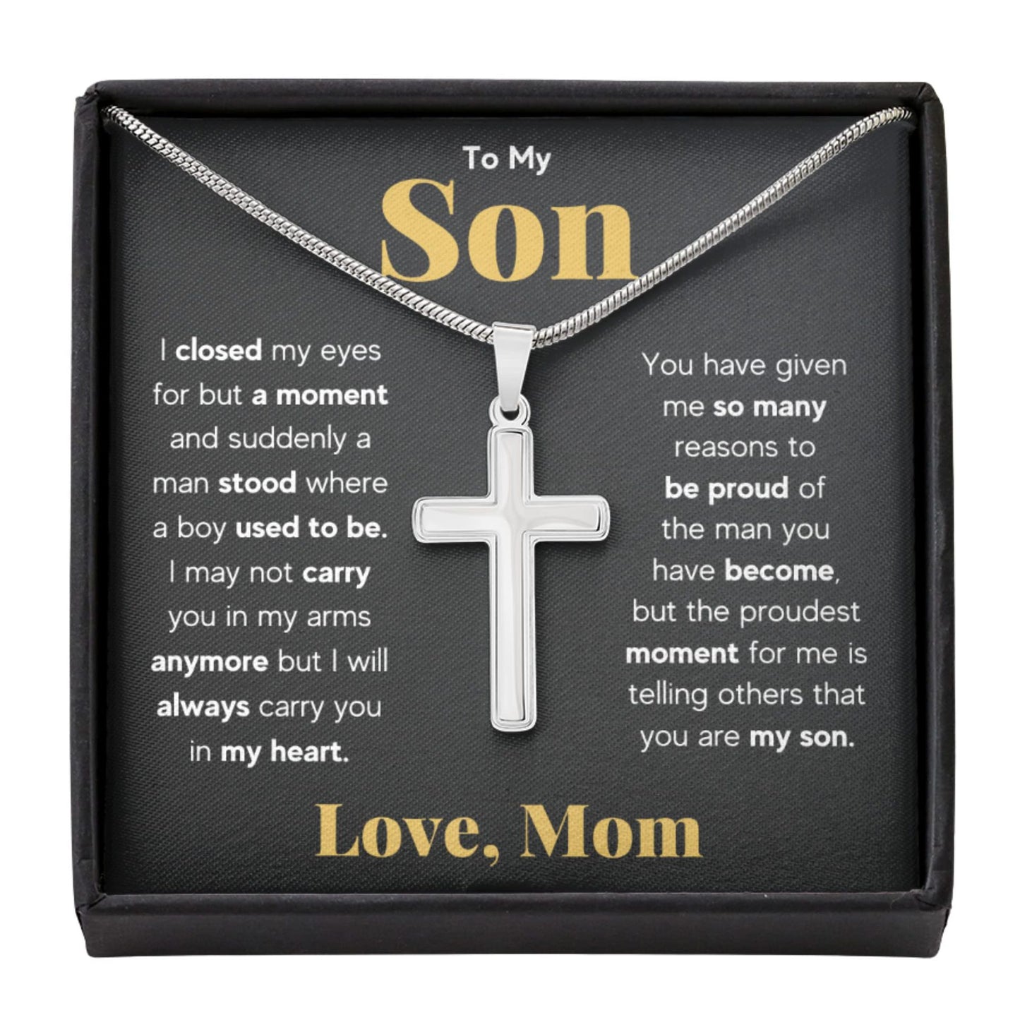 Minimalist Geometric Cross Stainless Steel Necklace Unisex Pendant