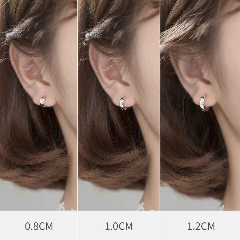 Pendientes de aro geométricos chapados en oro de acero de titanio minimalista para mujer, moda unisex, uso diario