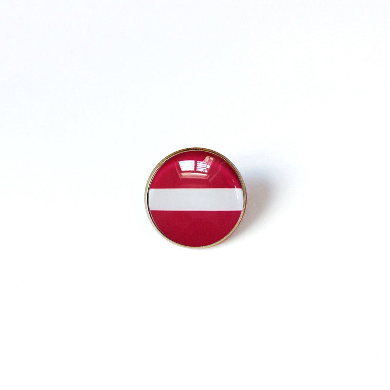 Pin de Solapa de Aleación Esmaltado Personalizado con Diseño de Bandera del Mundo para Hombres y Mujeres