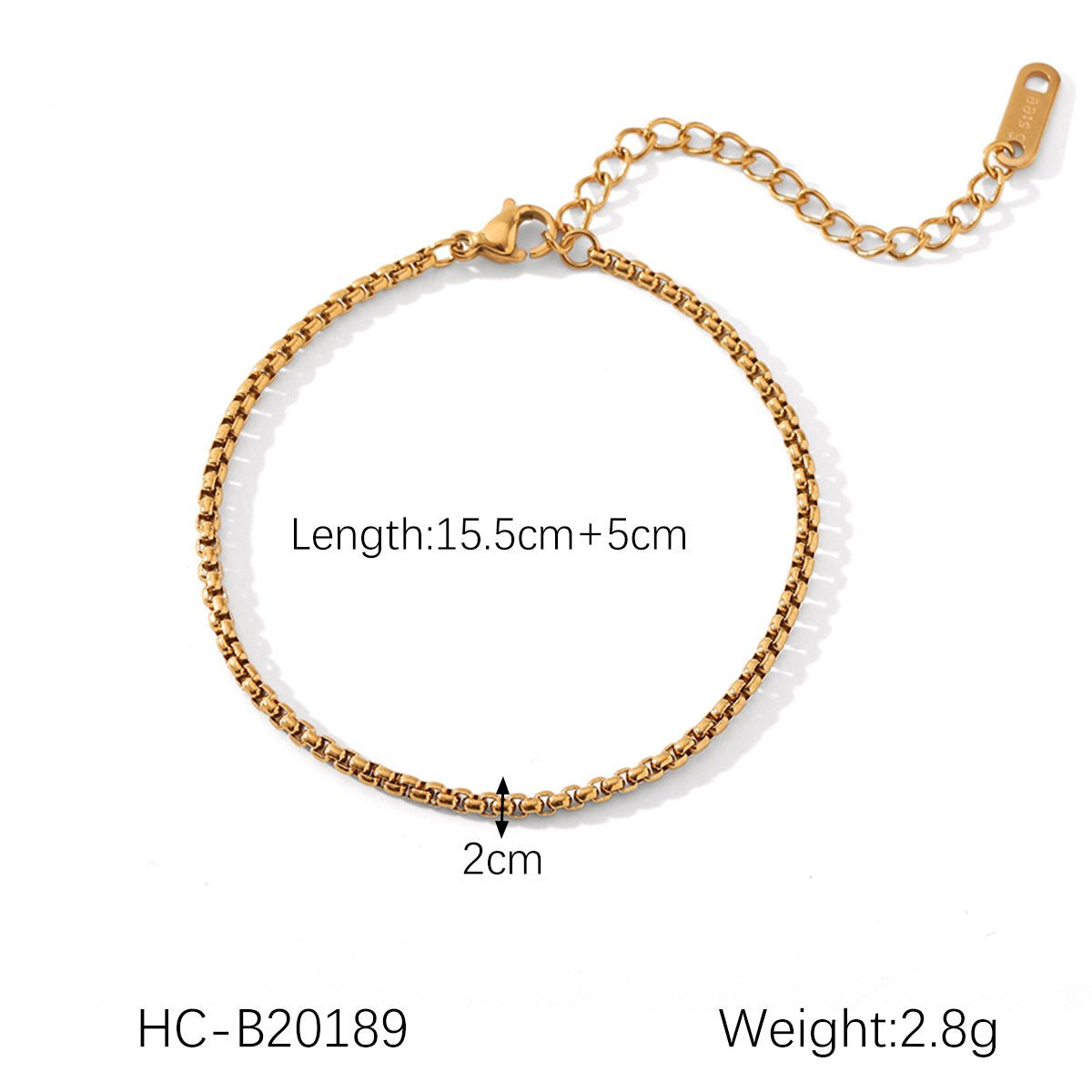 Bracciale in acciaio inossidabile geometrico stile INS con catena a corda ritorta, catena a lama, catena Figaro e catena Snake placcate in oro 18 carati