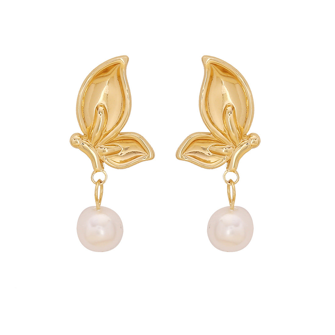 Minimalist Floral Stainless Steel Earrings for Women with Sunflower Motif and Plated Finish