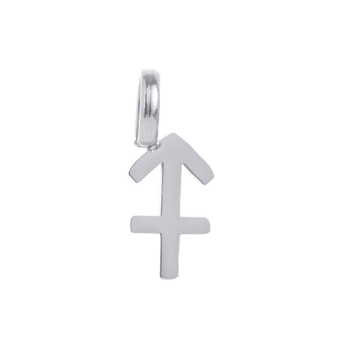 Minimalist Titanium Steel Plated Zodiac Charm Bar Necklace for Women