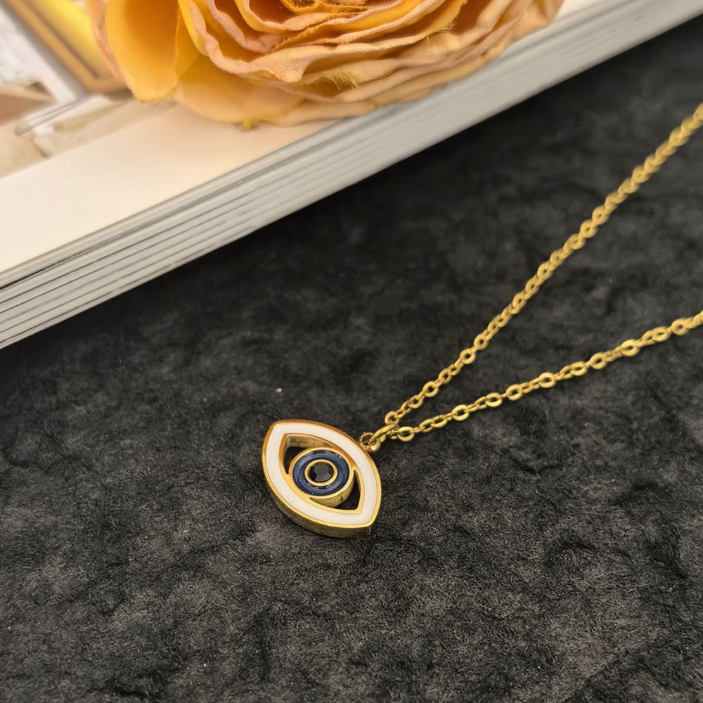 Minimalist Titanium Steel Butterfly Heart Smile Necklace for Women