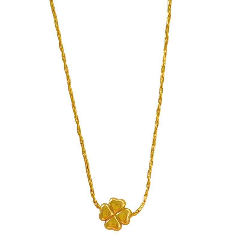 Minimalist Luxury Star and Floral Titanium Steel Plated Necklace for Unisex