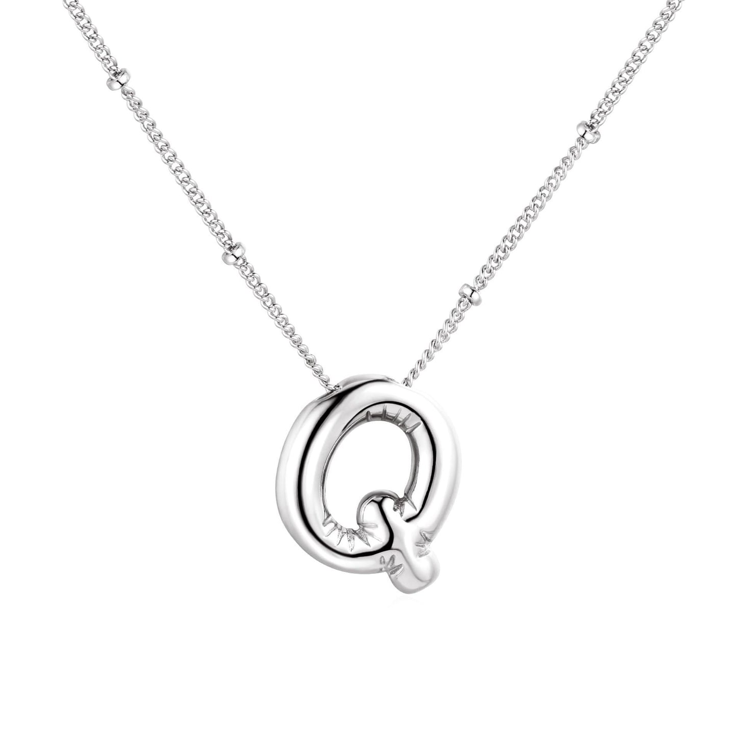 Gold Plated Brass Letter Pendant Necklace for Women