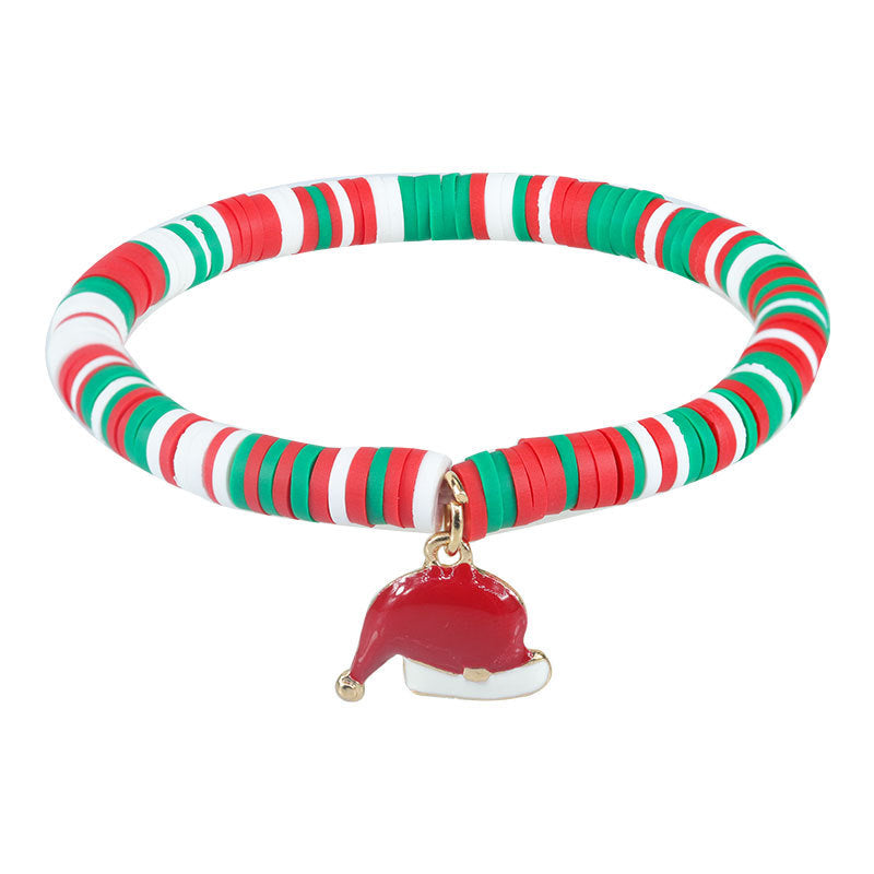 Christmas Letter Alloy Charm Bar Bracelet Unisex DIY Handmade