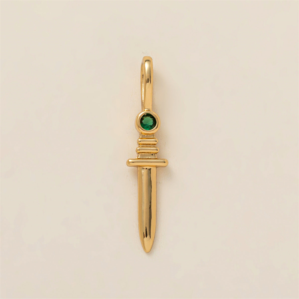 Minimalist Sporty Heart Geometric 18K Gold Plated Brass Pendant Necklace for Unisex