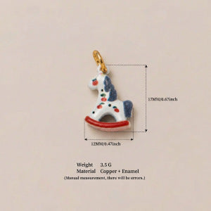 Luxury Plated Brass Animal Charm Bar Pendant Necklace