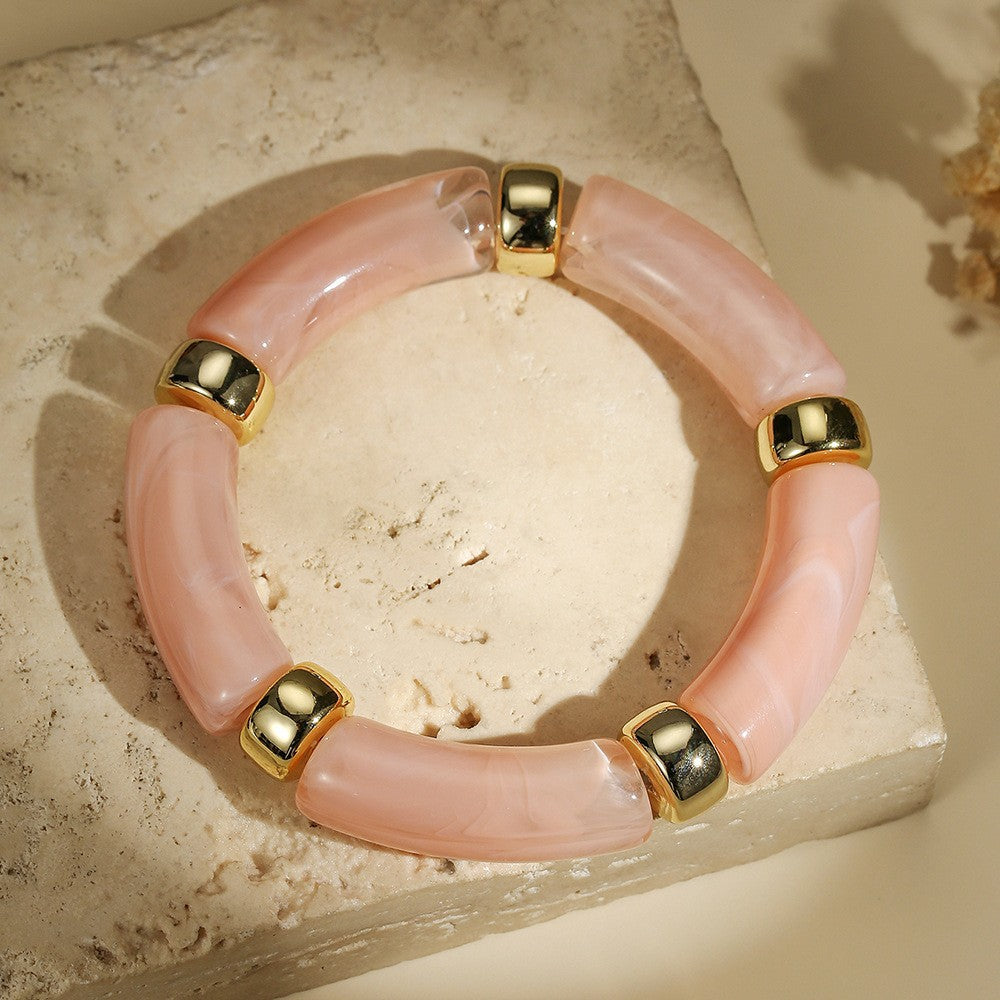 Vintage Marble Texture Acrylic Bracelet for Women
