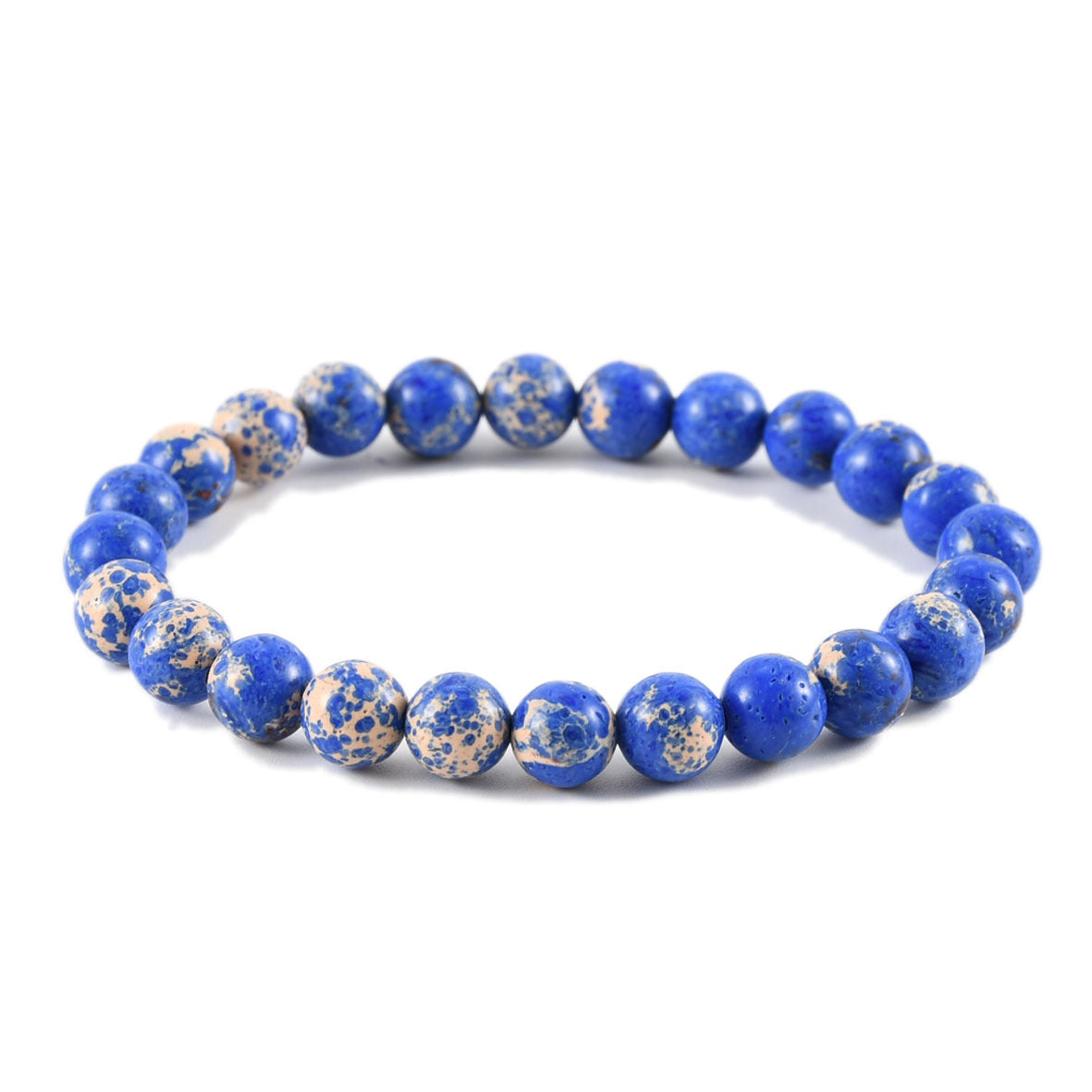 Geometric Natural Stone Agate Beaded Bracelet Unisex Handmade Jewelry