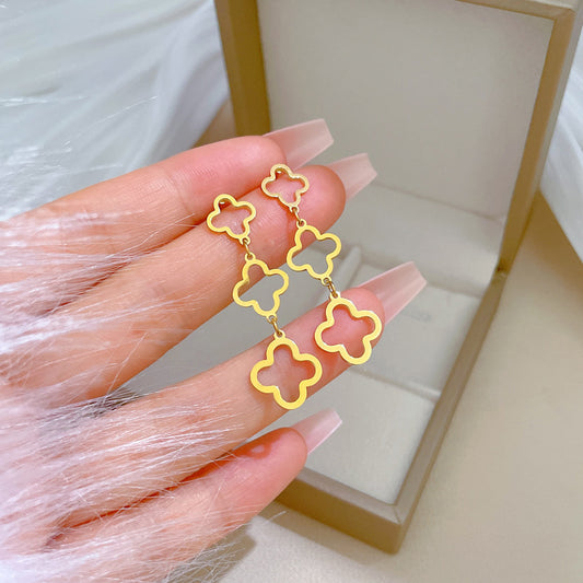 Minimalist Geometric Titanium Steel Earrings for Women