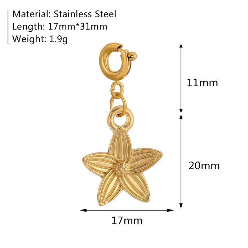 Elegant 18K Gold Plated Stainless Steel PVD DIY Charm Bar Pendant for Women