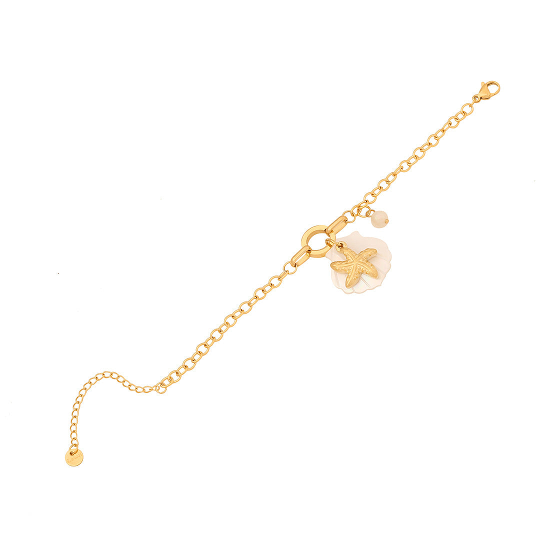 Fashion OL Stainless Steel Starfish and Turtle Bracelet with Plating Finish for Women