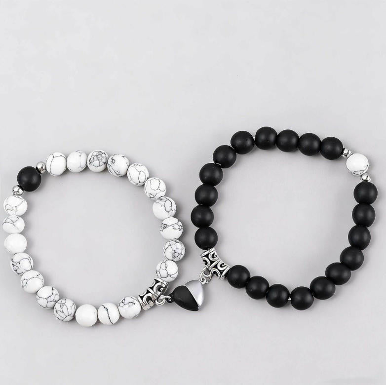 Handmade Geometric Round Stone Bracelet Unisex