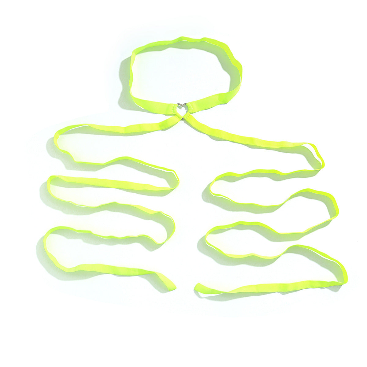 Sweet Streetwear Geometric Heart Elastic Leg Chain for Women