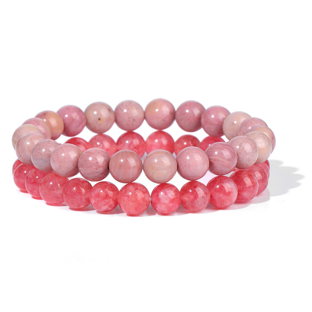 Vintage Business Geometric Natural Gemstone Beaded Bracelet Set for Unisex