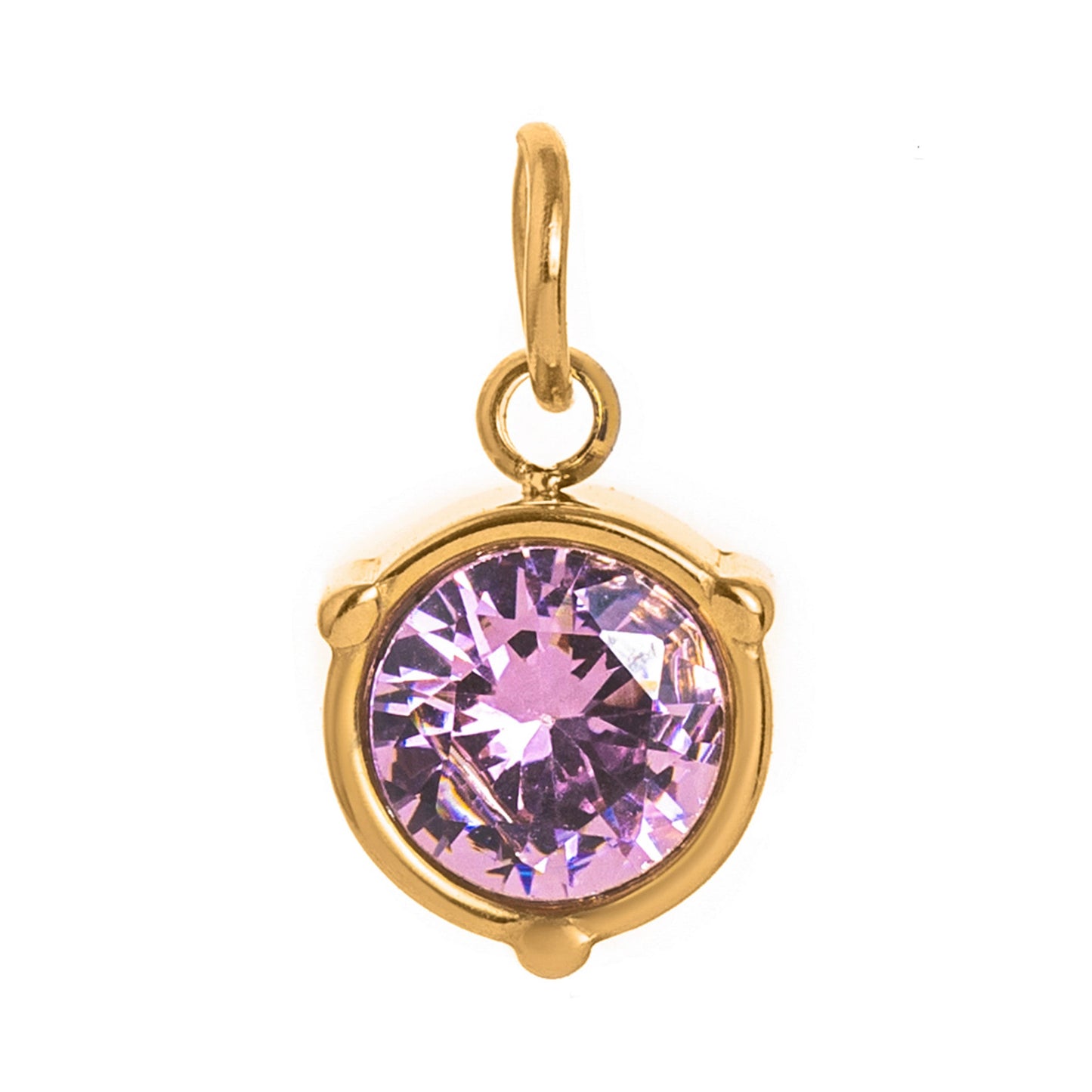 Vintage Geometric Stainless Steel 18K Gold PVD Plated DIY Charm Bar Necklace with 12 Birthstones