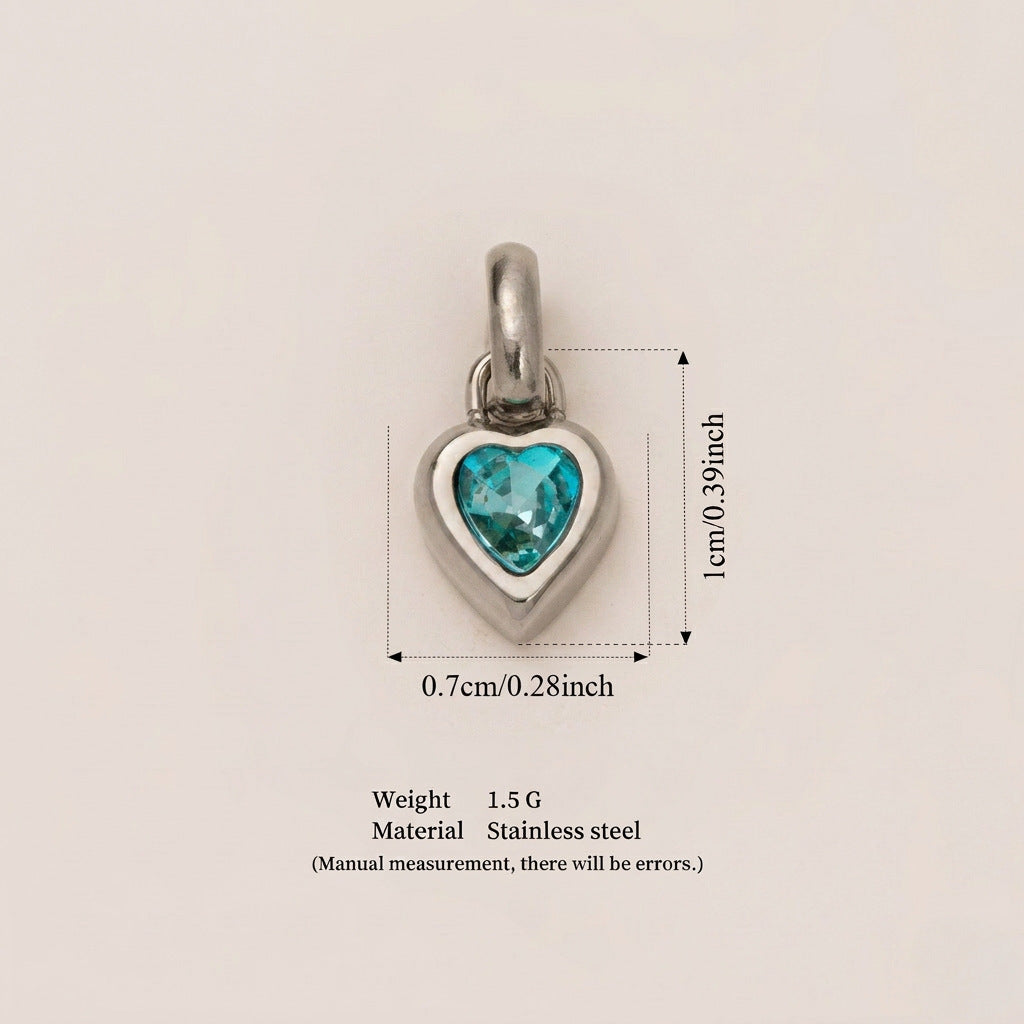 Minimalist Stainless Steel Heart Letter DIY Charm Bar Pendant Plated Necklace for Women
