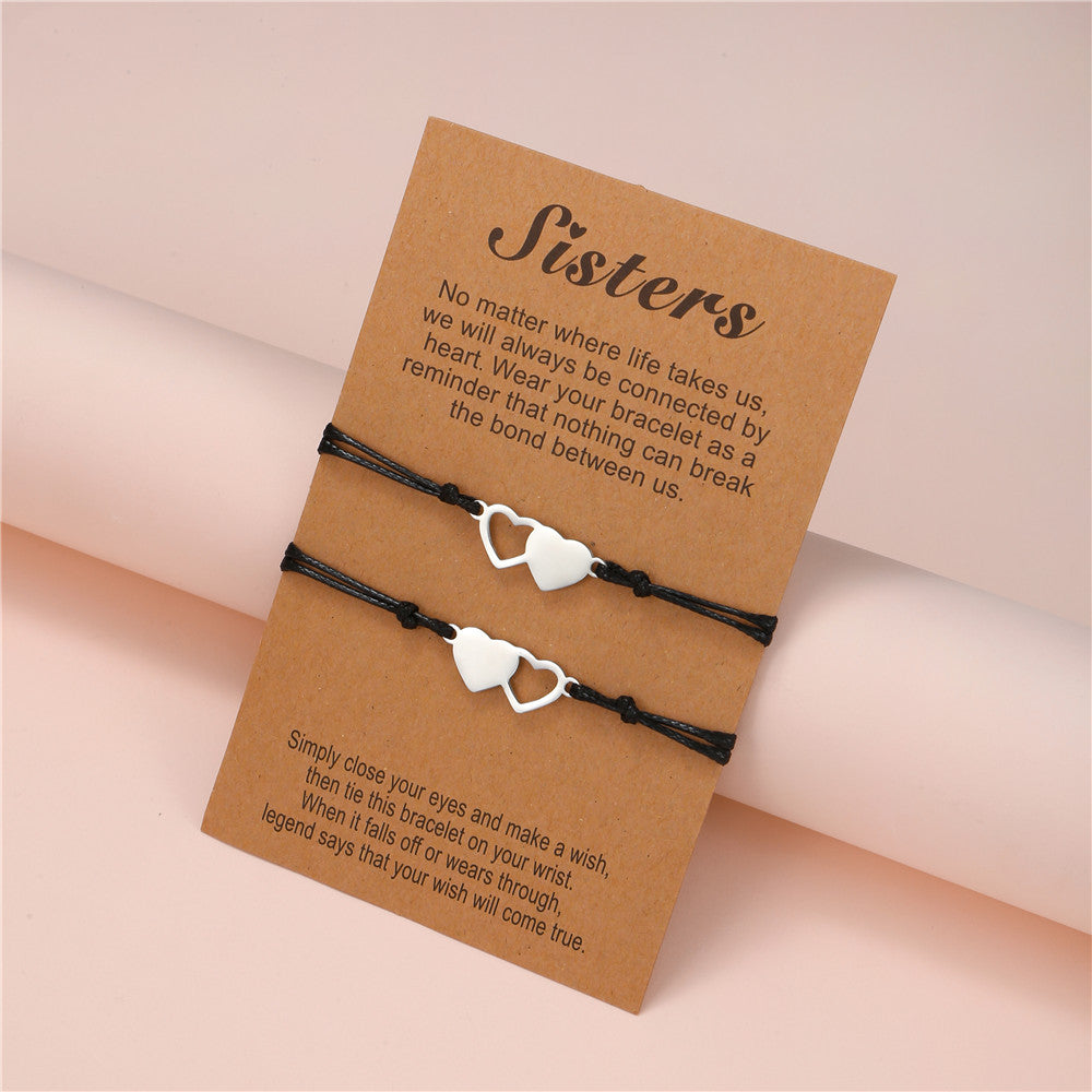 Heart Geometric Titanium Steel Bracelet for Unisex