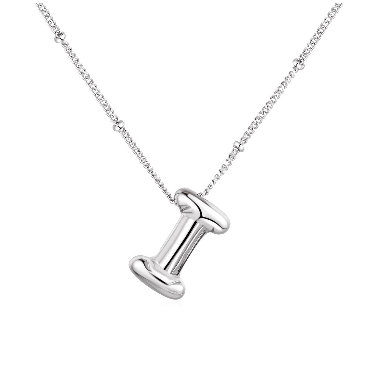 Gold Plated Brass Letter Pendant Necklace for Women