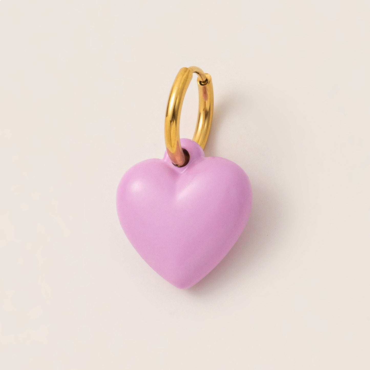 Vintage 18K Gold Plated Heart Stainless Steel PVD Charm Bar