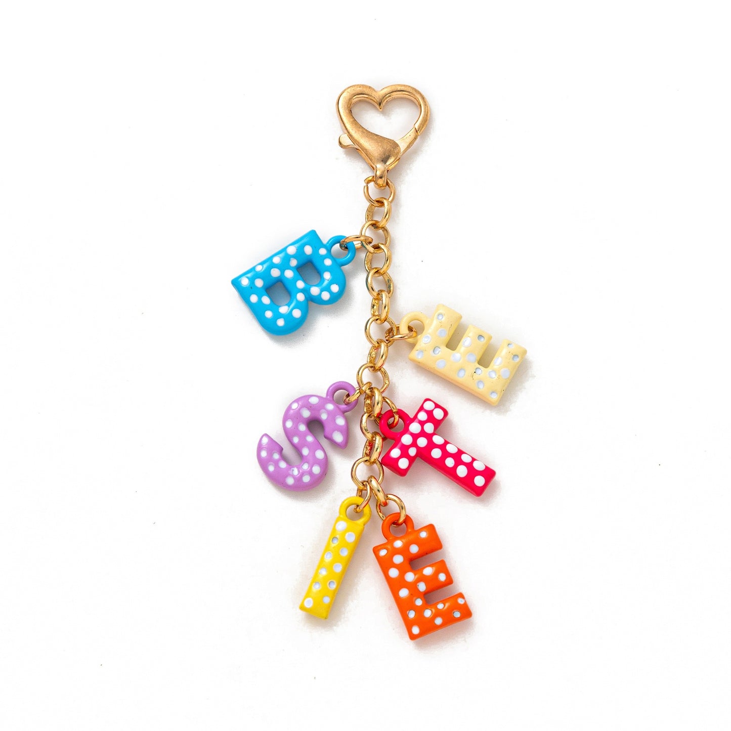 Creative Floral Resin Keychain with Rhinestone, Tassel, Letter and Ball Charms