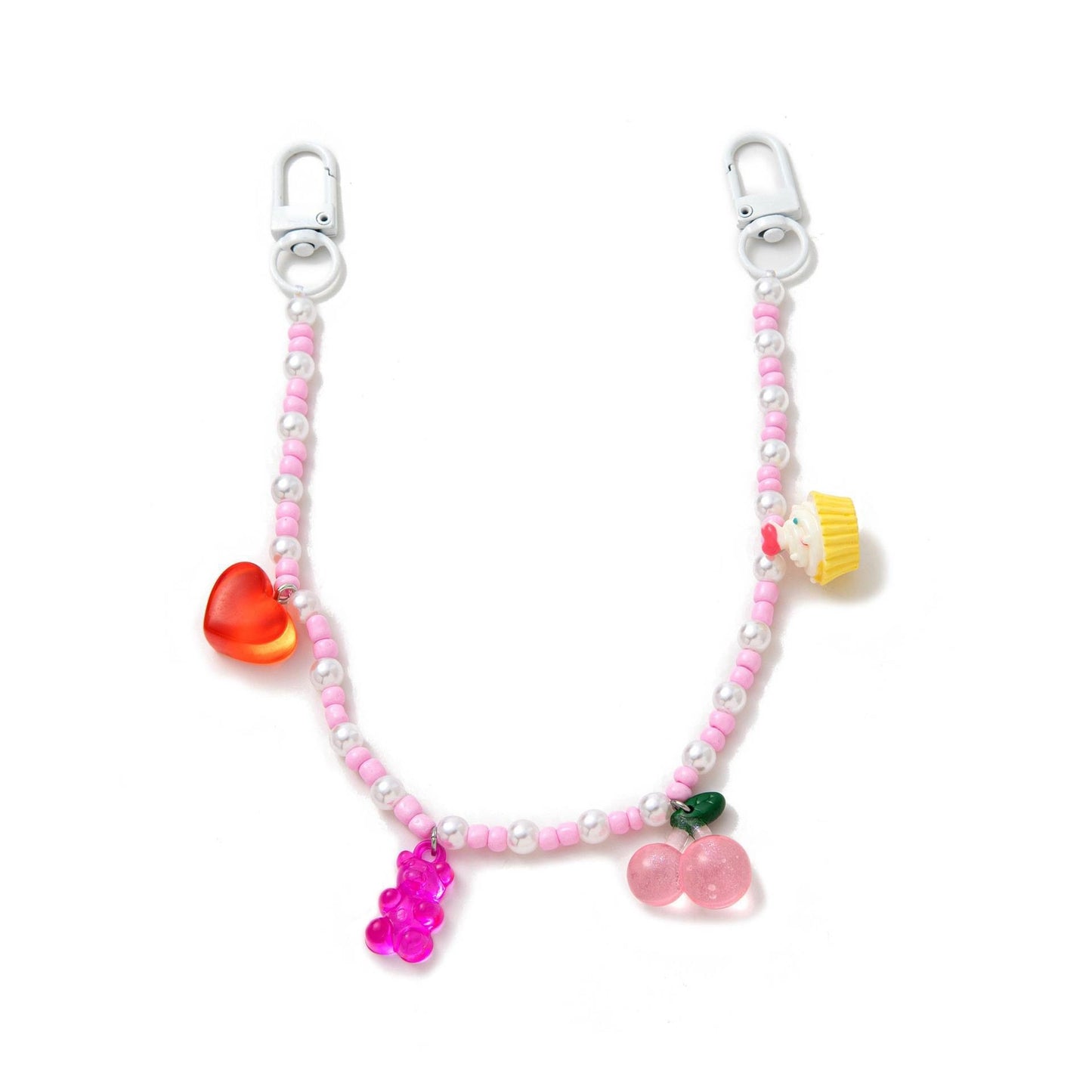 Minimalist Plated Alloy Heart Teardrop Charm Bar Bag Pendant Keychain