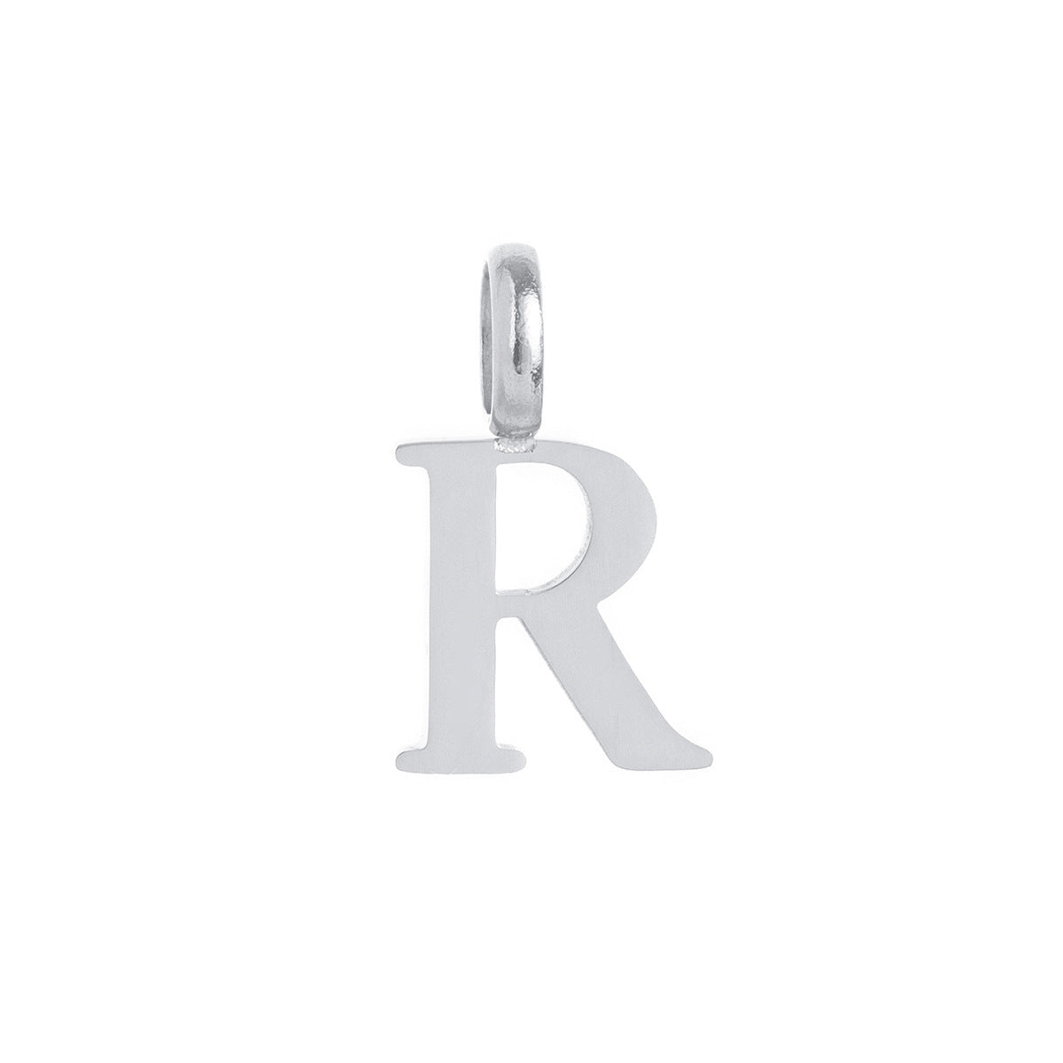 Minimalist Titanium Steel 18K Gold Plated PVD Letter Charm Bar