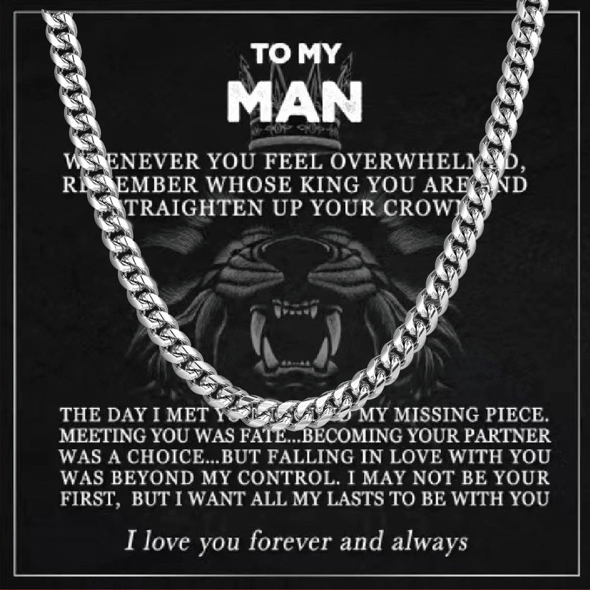 Hip-hop Streetwear U-shaped Plated Iron Cuban Link Chain Necklace for Men