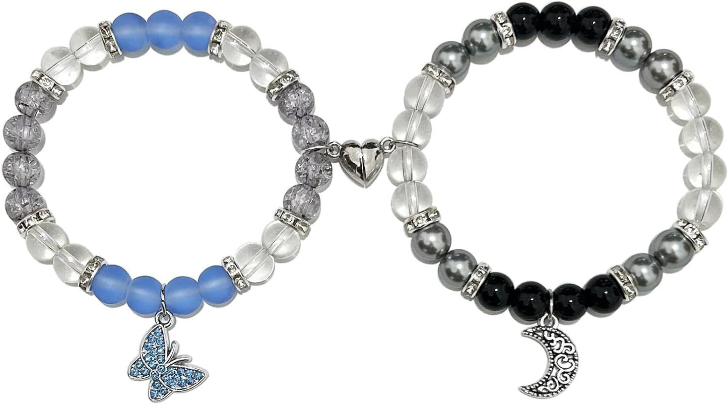 Sweet Heart Animal Shape Alloy Rhinestone Charm Bracelet for Couples