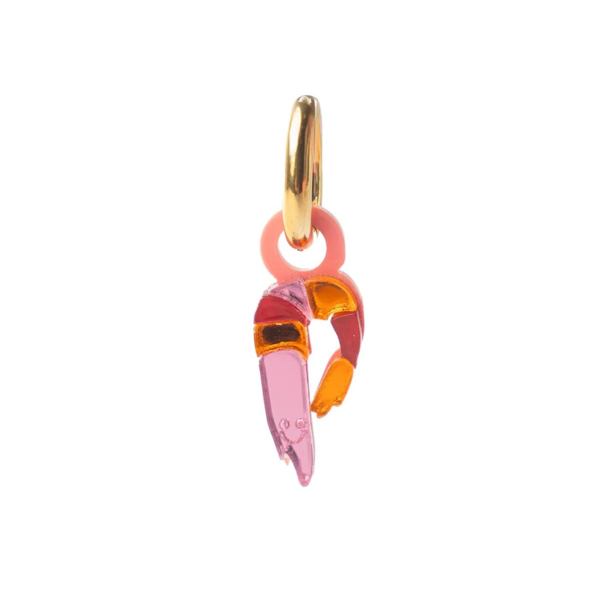 Vintage Stainless Steel PVD Plated Boot Charm Bar Pendant