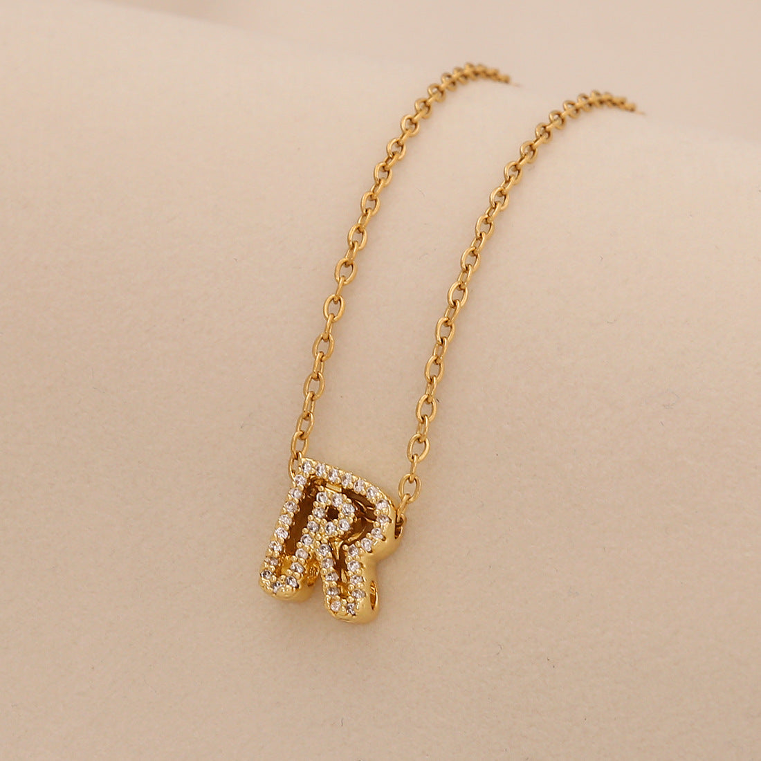 Minimalist Letter-Shaped Stainless Steel Pendant Necklace for Women with Versatile Clavicle Design