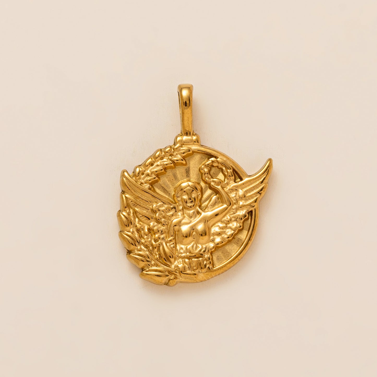 Vintage 18K Gold Plated Stainless Steel Star Charm Bar PVD