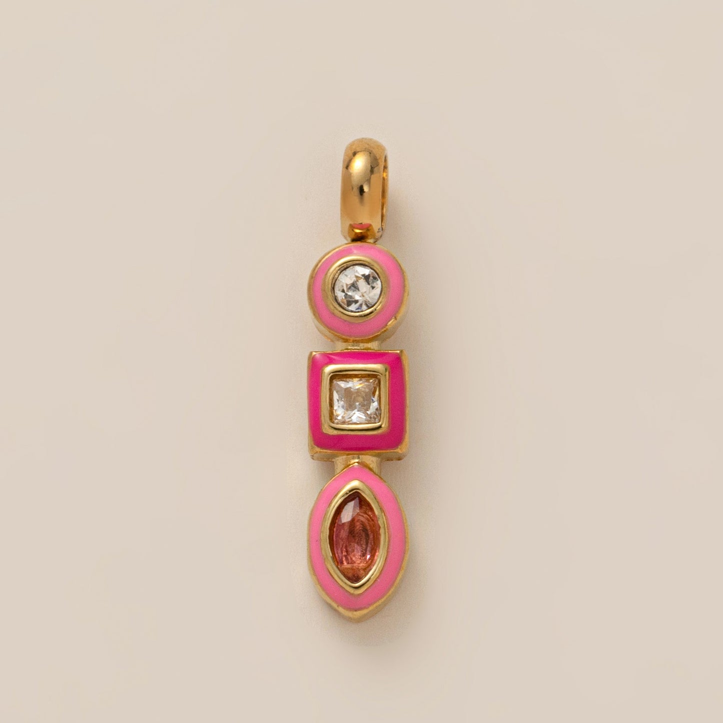 Fashion Business Stainless Steel PVD Gold Plated Charm Bar