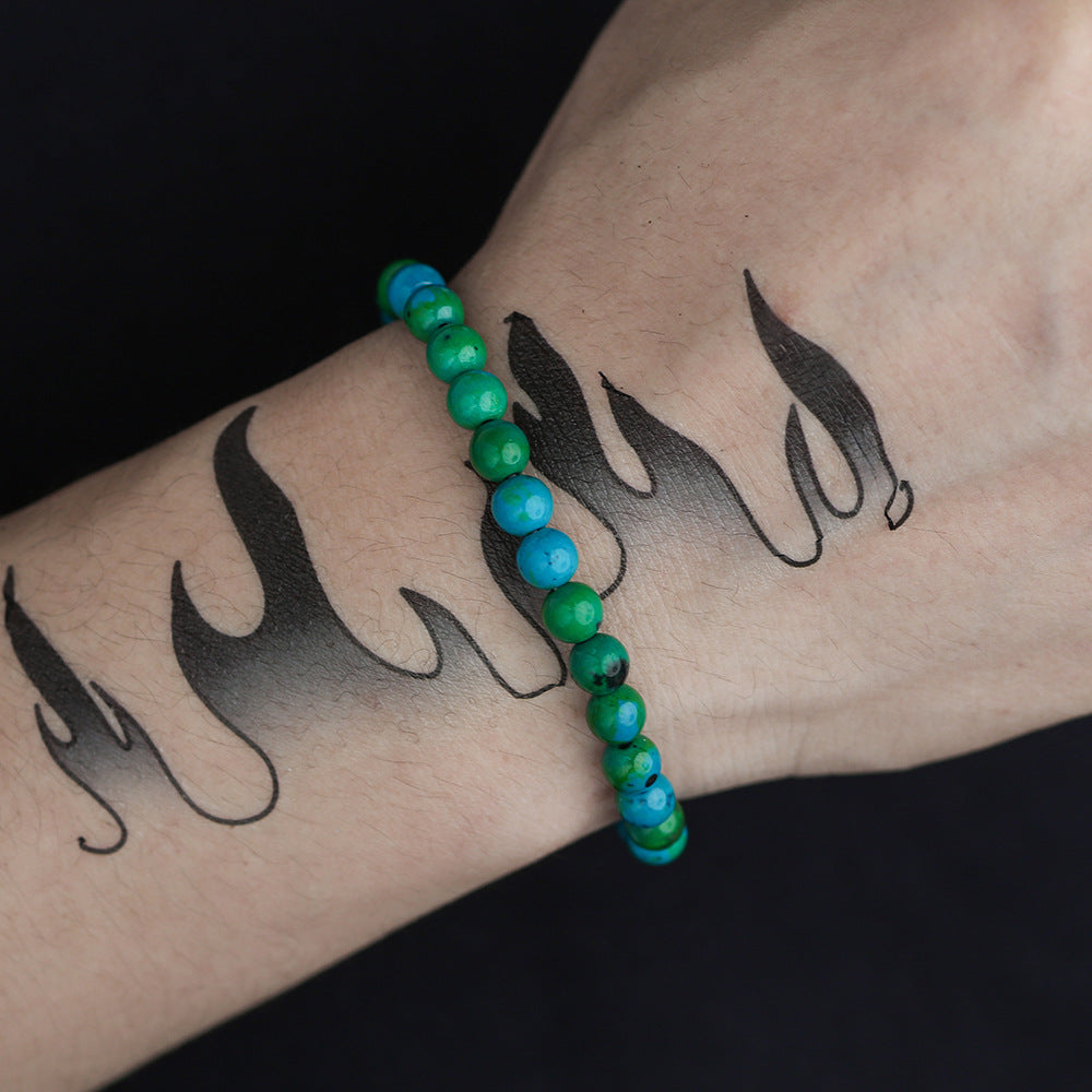 Handmade Geometric Agate Beaded Bracelet Unisex