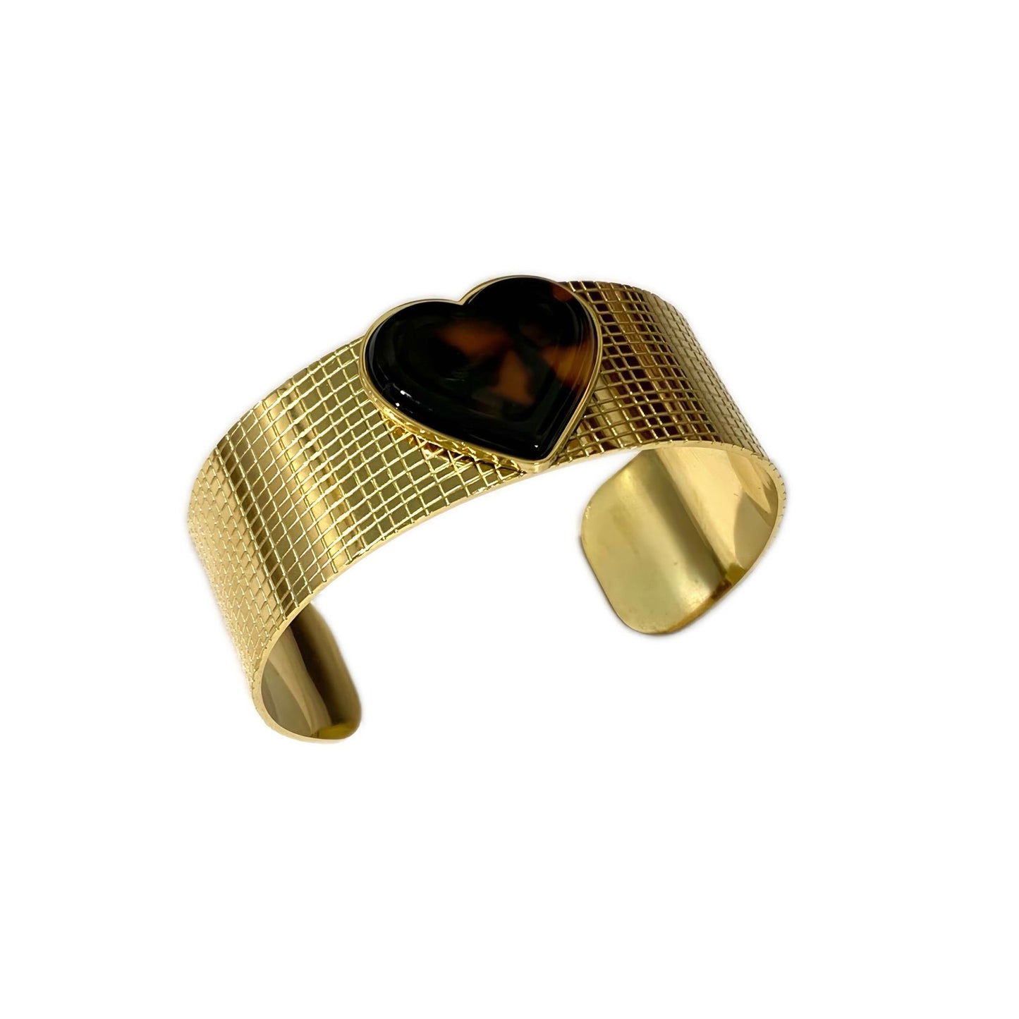 Sweet Gold Plated Stainless Steel Heart Geometric Necklace for Unisex