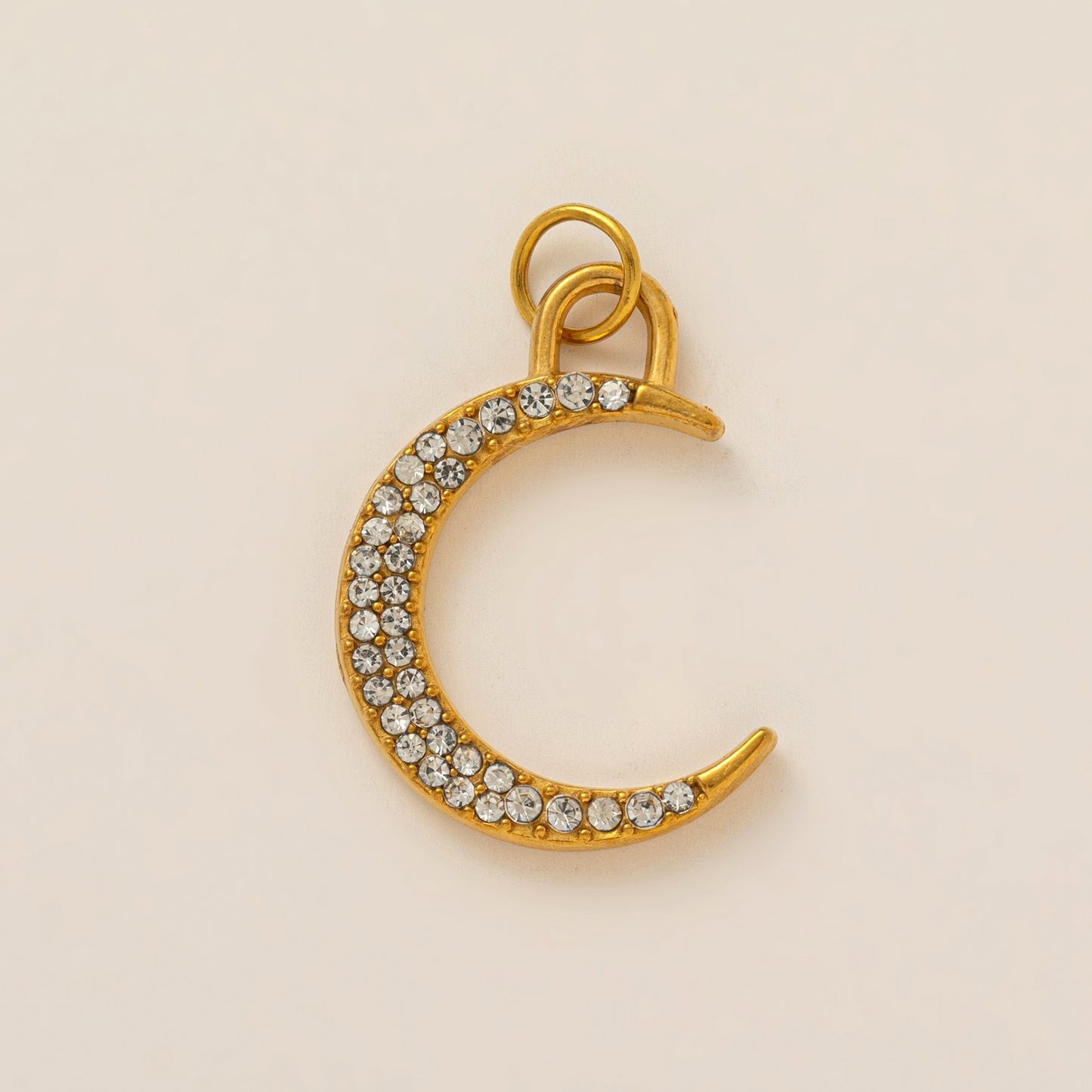Vintage Plated Stainless Steel Star Moon Abstract Shoe Charm