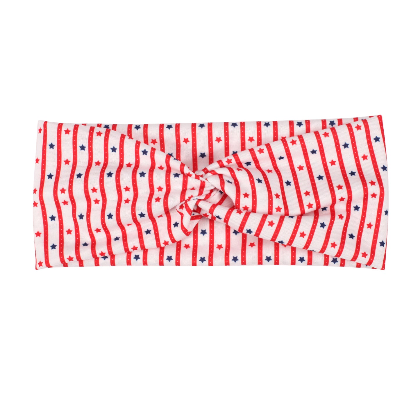 Fascia per Capelli Sportiva Stampa Foglie Bandiera Americana Rosso Bianco Blu a Strisce per Yoga Fitness Festa