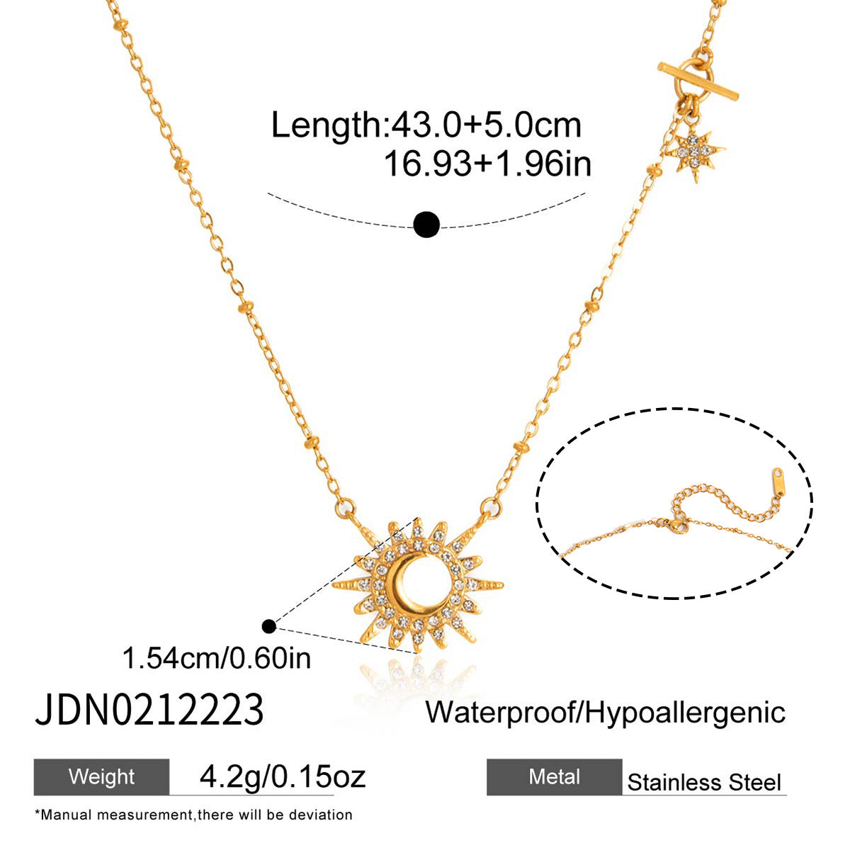 Elegant Minimalist Geometric Round Stainless Steel Plated Cubic Zirconia Bracelet for Women