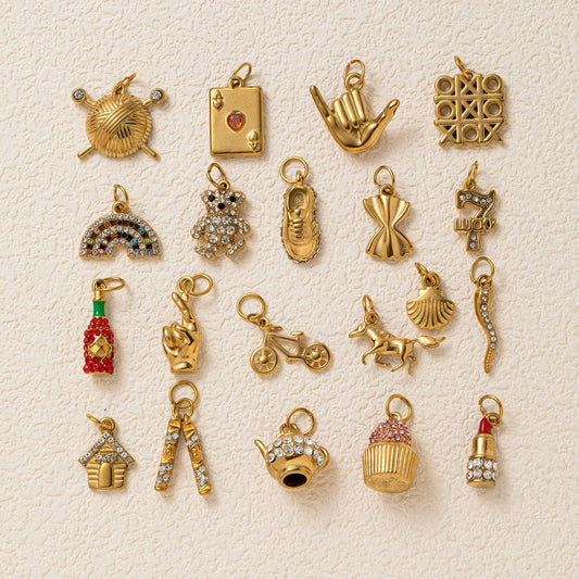 Fashion Business Stainless Steel PVD Gold Plated Charm Bar