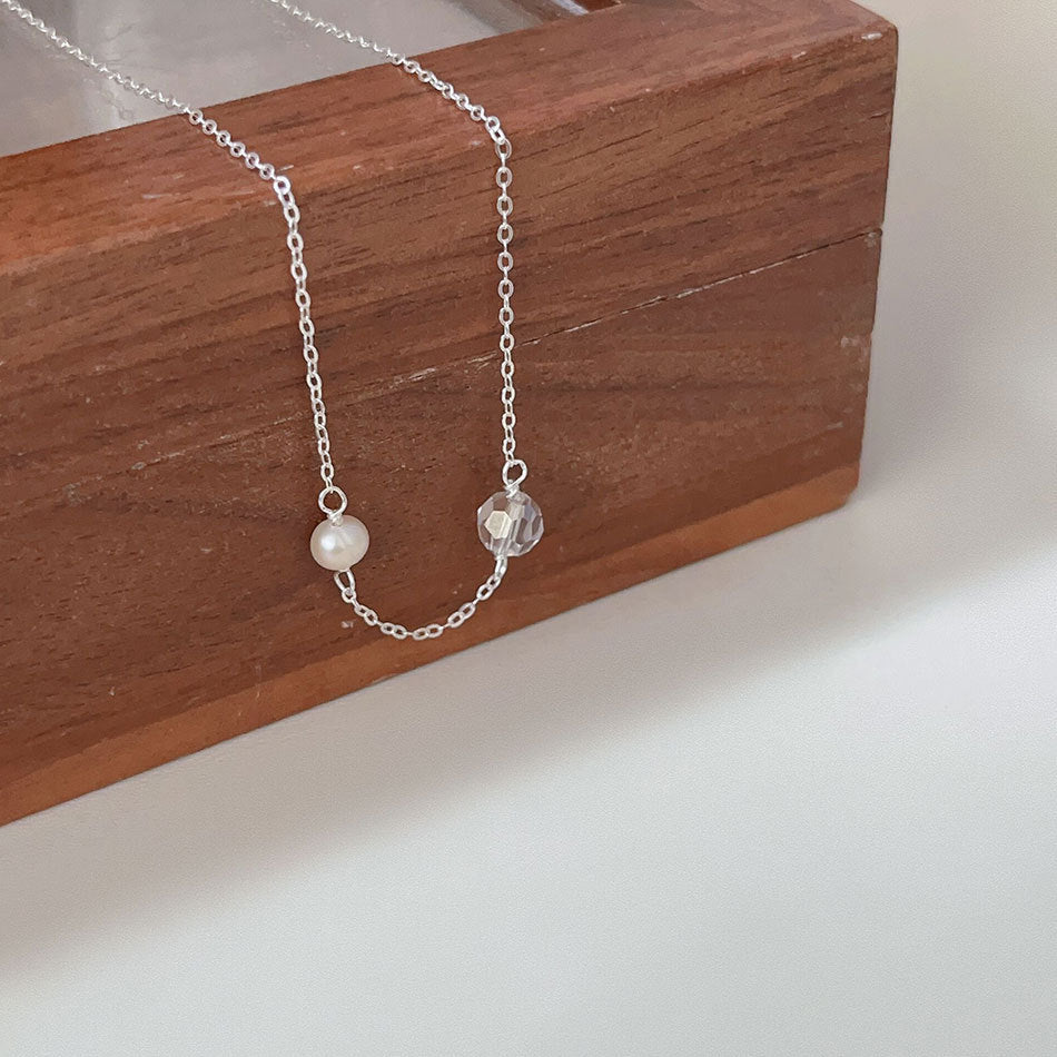 Minimalist Geometric Tulip Pendant Necklace in 925 Sterling Silver with Plated Finish