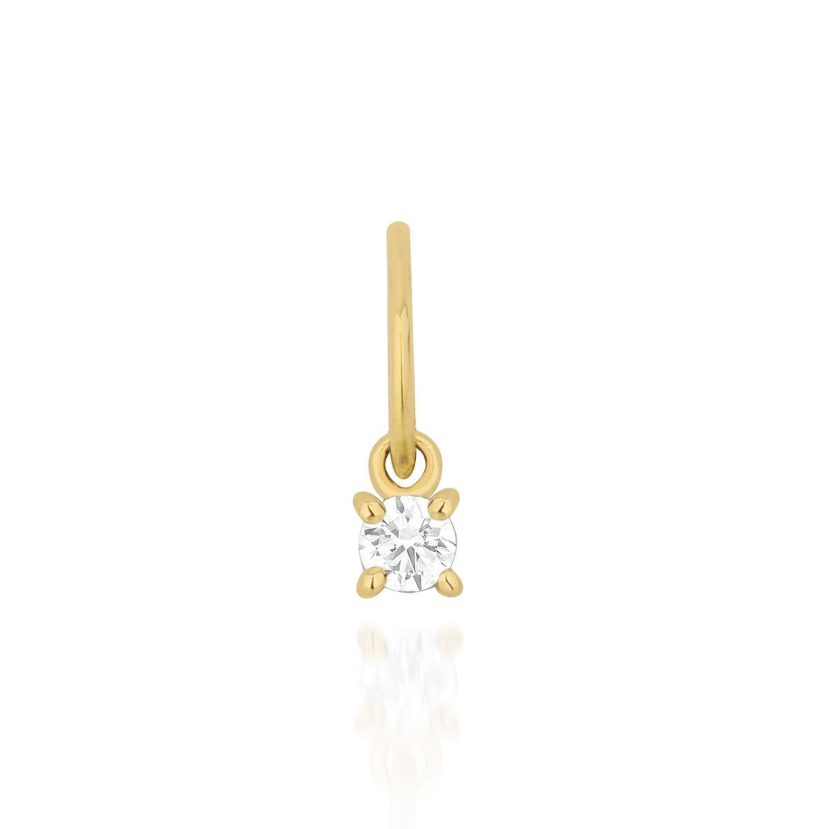 Vintage Geometric Stainless Steel PVD Gold Plated Birthstone Charm Bar