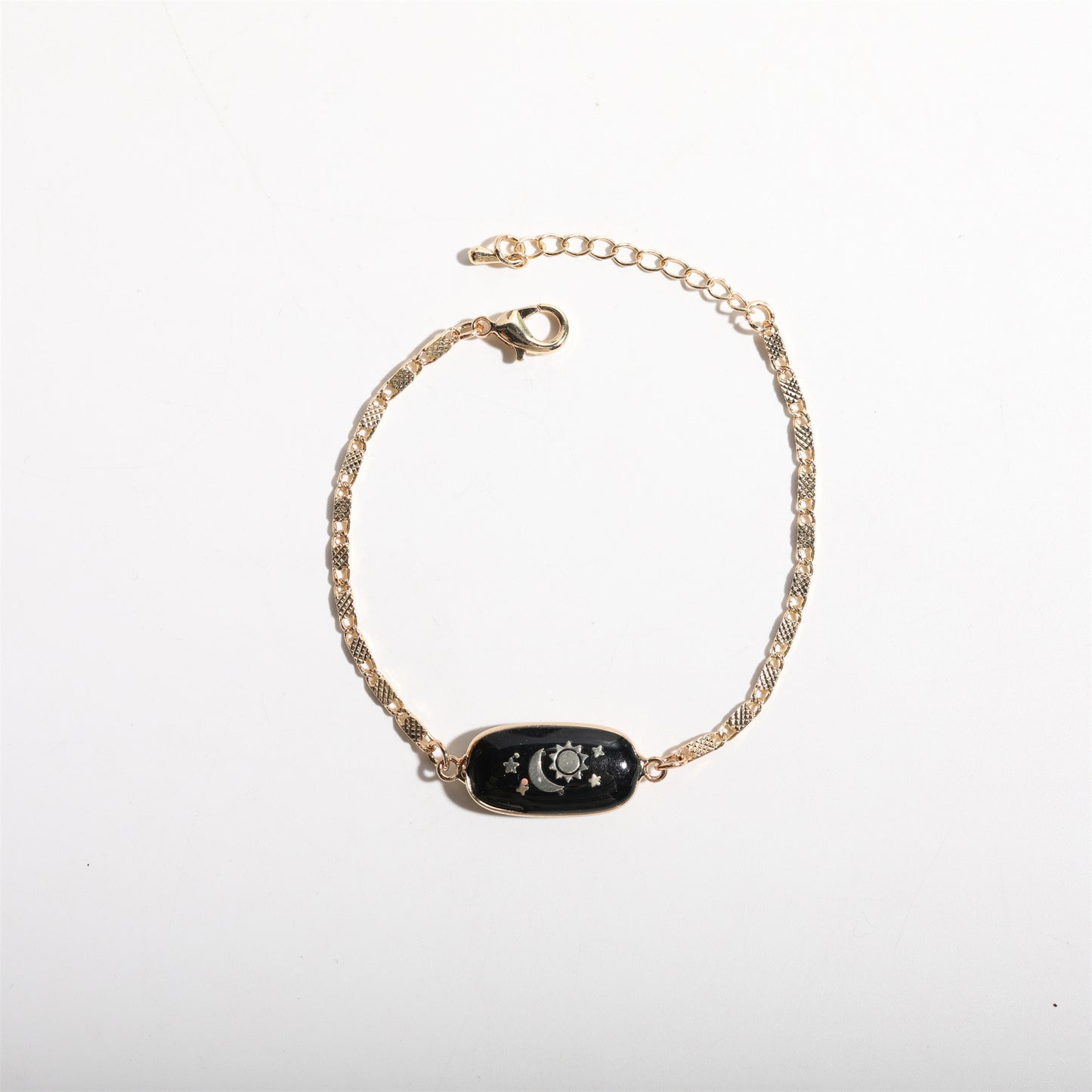 Pulsera de resina vintage bohemia con diseño de mariposa, estrella, luna, corazón, serpiente, floral y planeta para mujer
