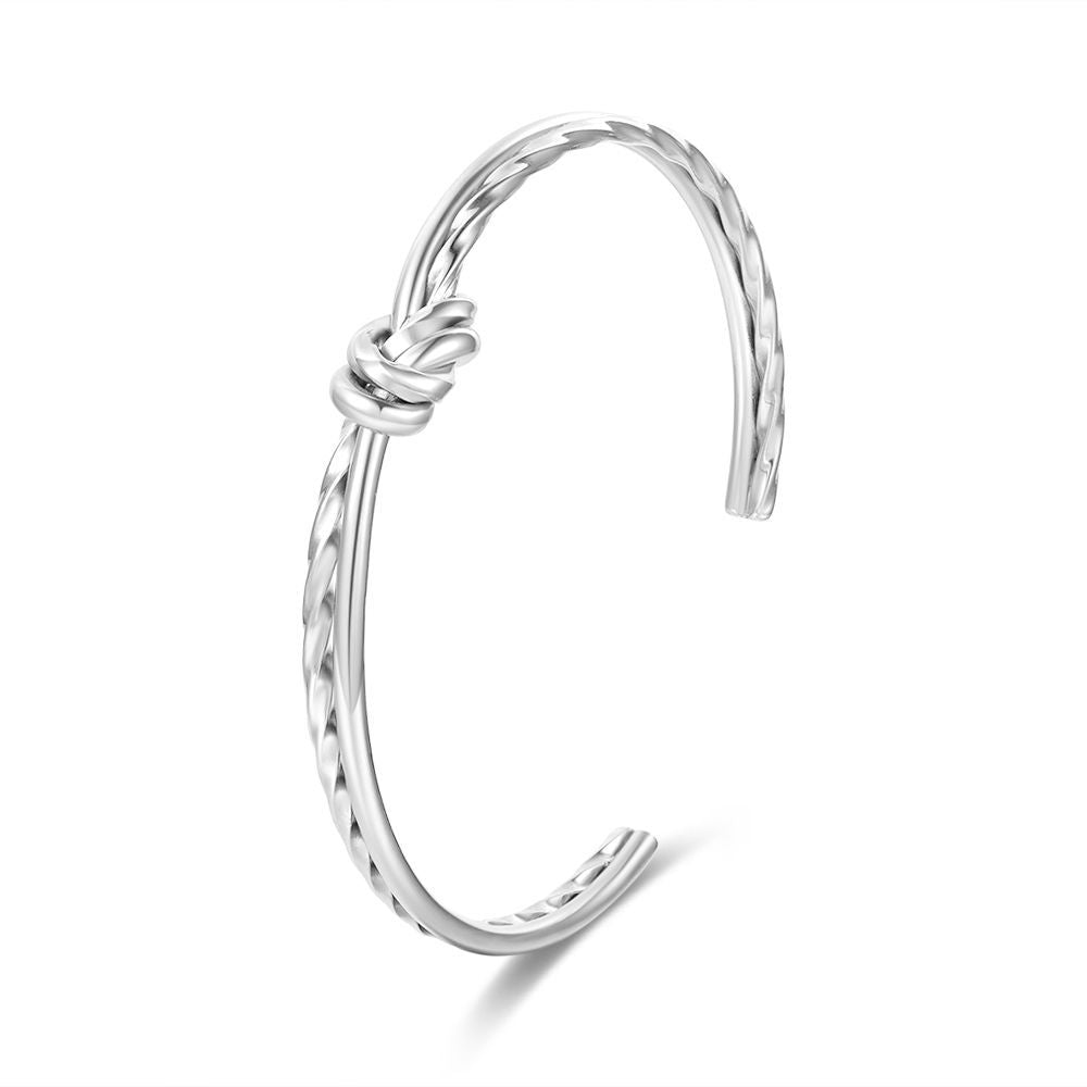 Vintage 18K Gold Plated Stainless Steel Knot Bracelet