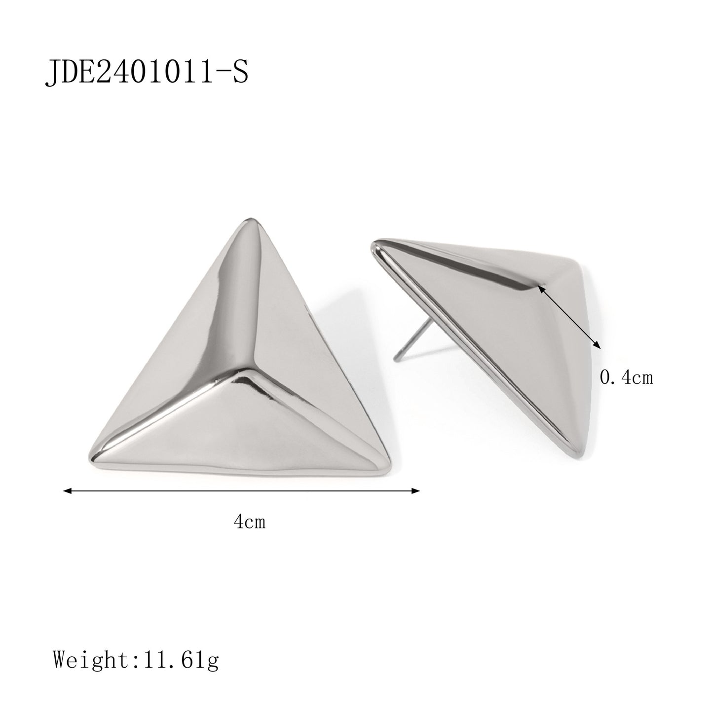 Minimalist Geometric Stainless Steel Bracelet Ring and Earrings Set with Polished Finish
