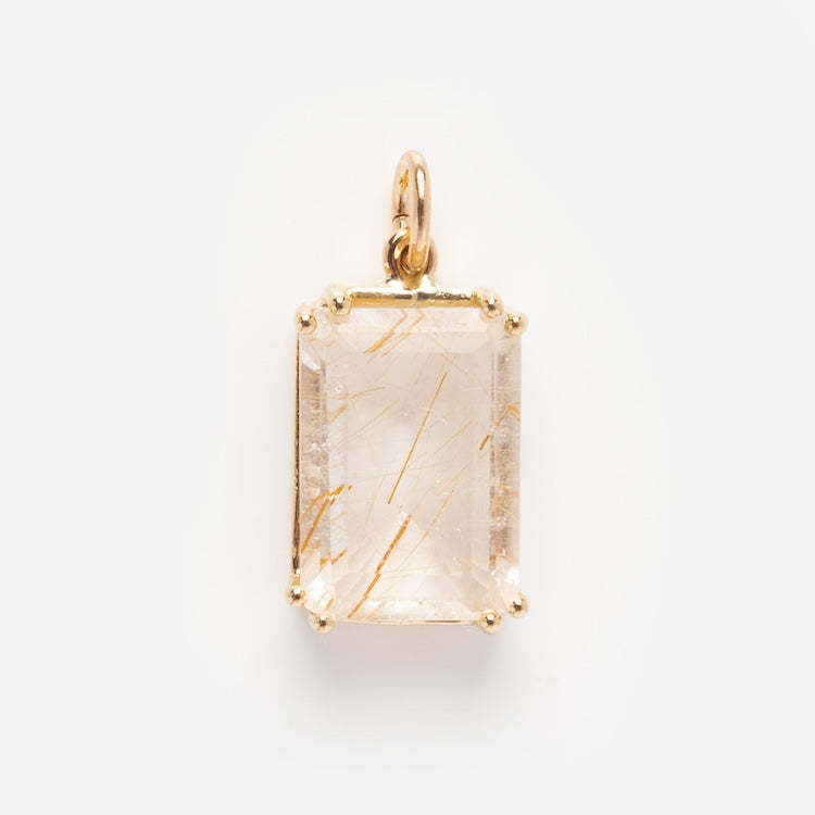 Minimalist Geometric Square Oval Round Brass Plated Pendant Necklace for Women DIY Charm Bar